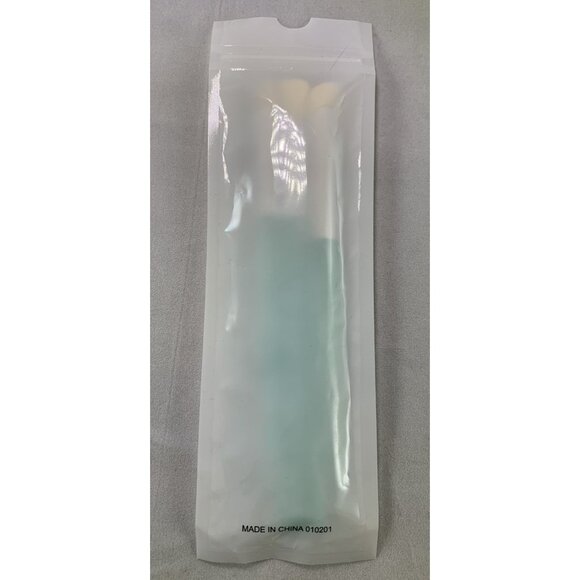 MOTD Cosmetics 3-Piece Makeup Brush Set Aqua Handles BONUS Yellow Wave Pouch - Picture 6 of 10